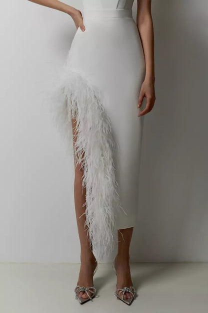 Payton White Feather Dress