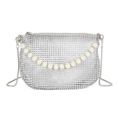 Pearl Rhinestone Delicate Shoulder Bag Party Handbag