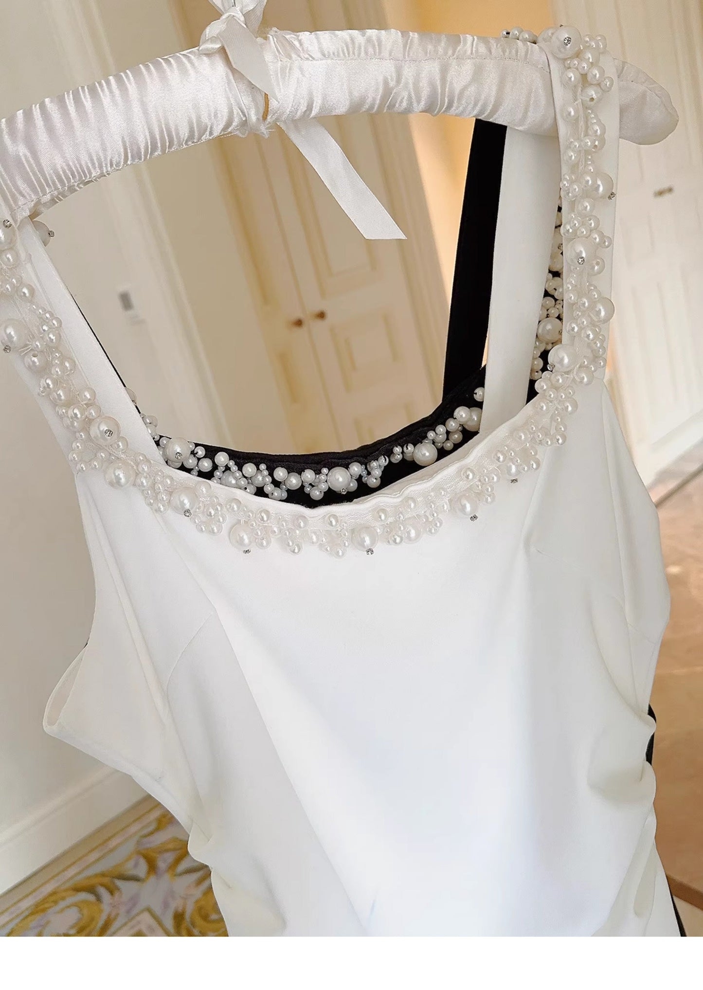 Pearl Party Dress Black White · Plus-Size