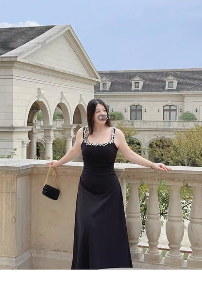 Pearl Party Dress Black White · Plus-Size