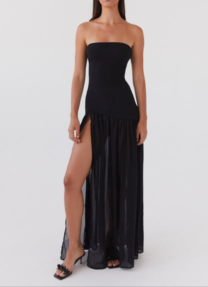 Gelsomina Strapless Maxi Dress - Black