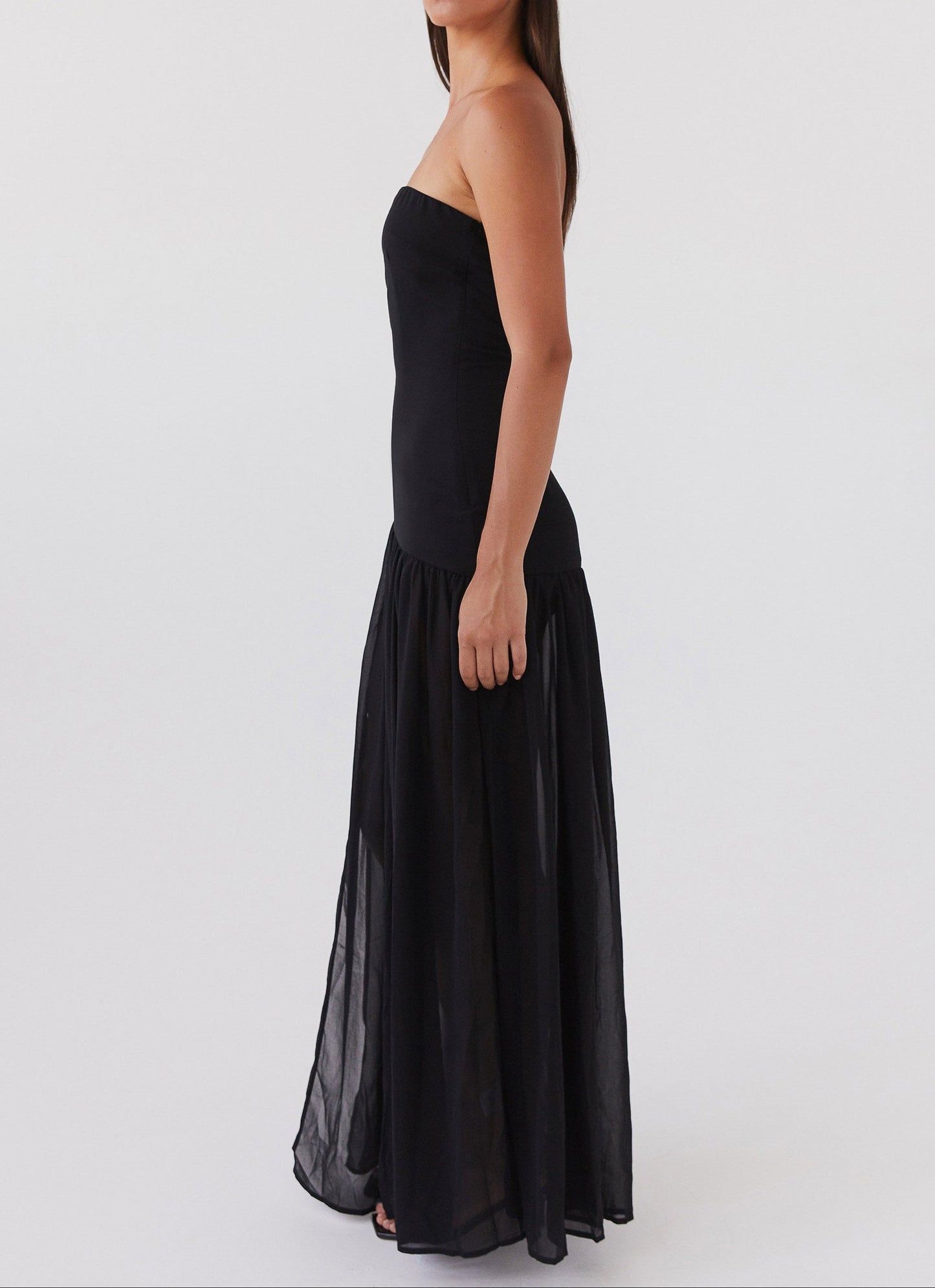 Gelsomina Strapless Maxi Dress - Black