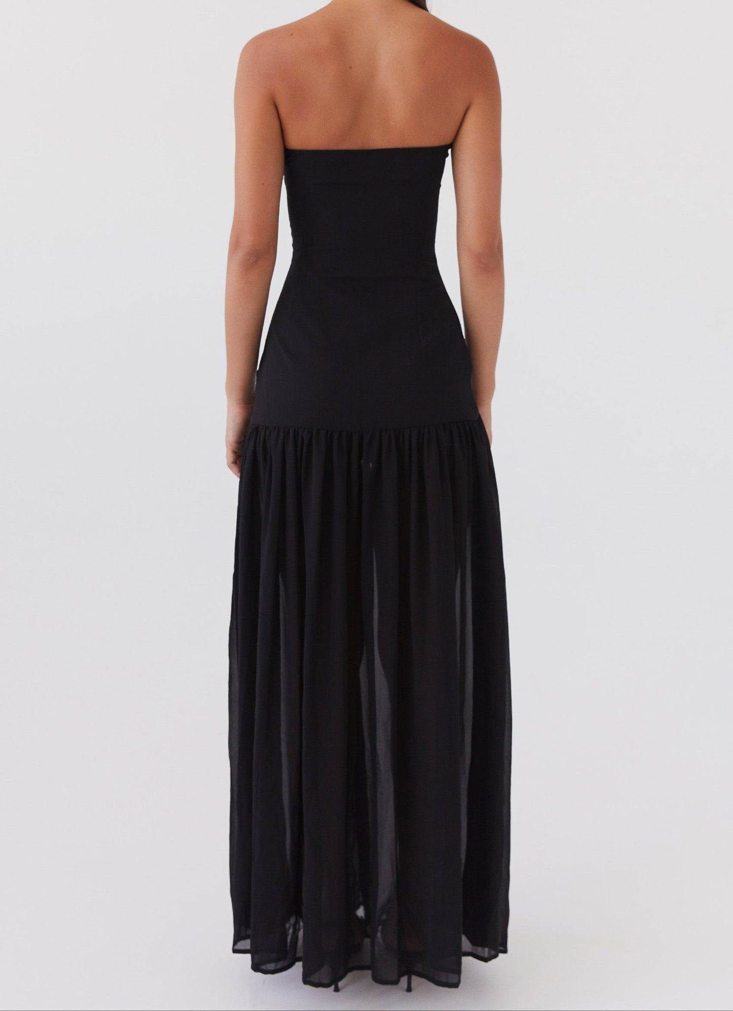 Gelsomina Strapless Maxi Dress - Black