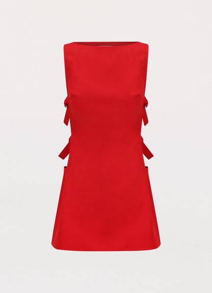 Amanda Buckle Mini Dress - Red