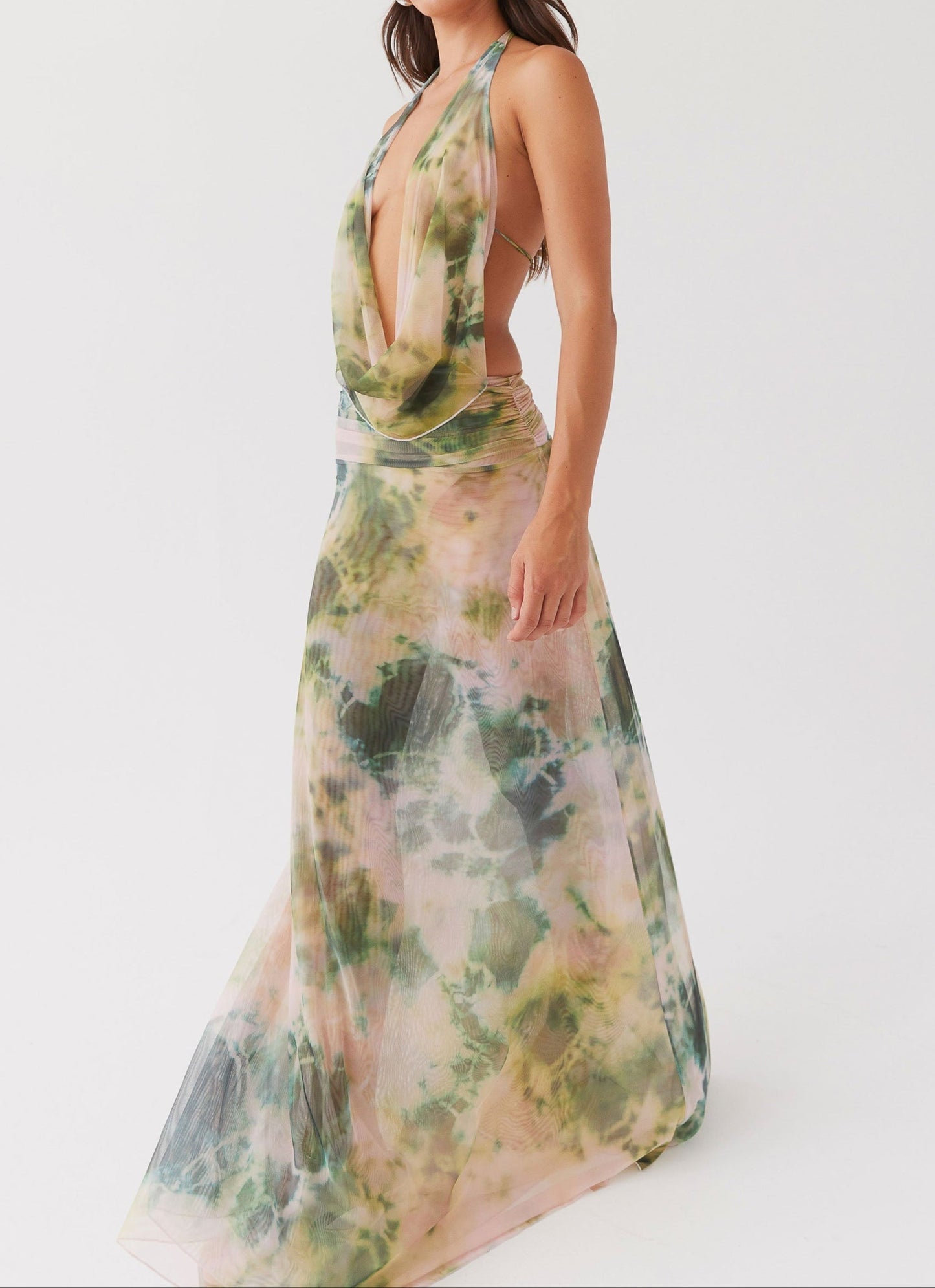 Nicole Mesh Maxi Dress - Rainforest