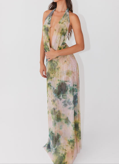 Nicole Mesh Maxi Dress - Rainforest
