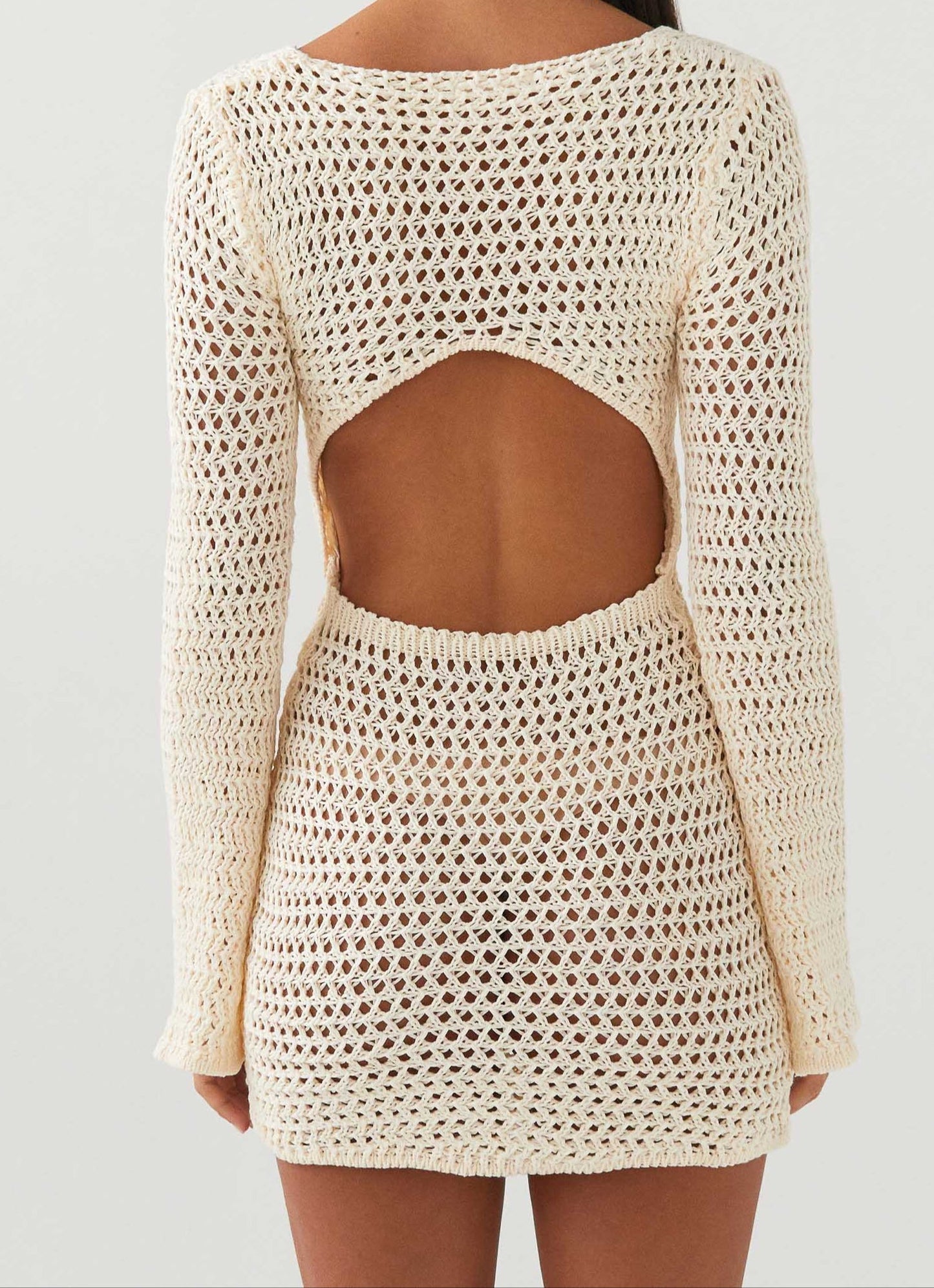 Filide Crochet Mini Dress - Ivory
