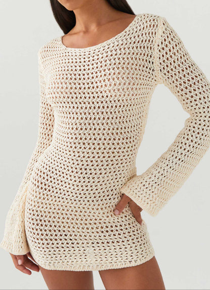 Filide Crochet Mini Dress - Ivory