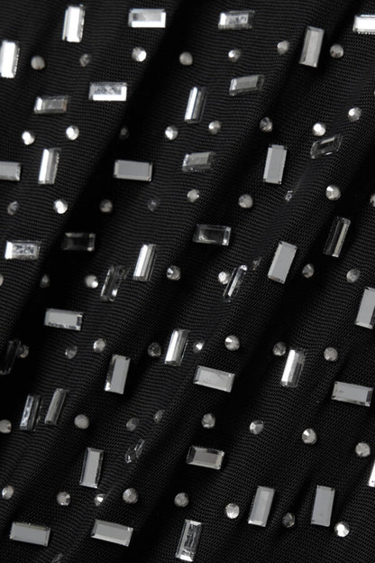 Peyton Crystal Embellished Mesh Maxi Dress