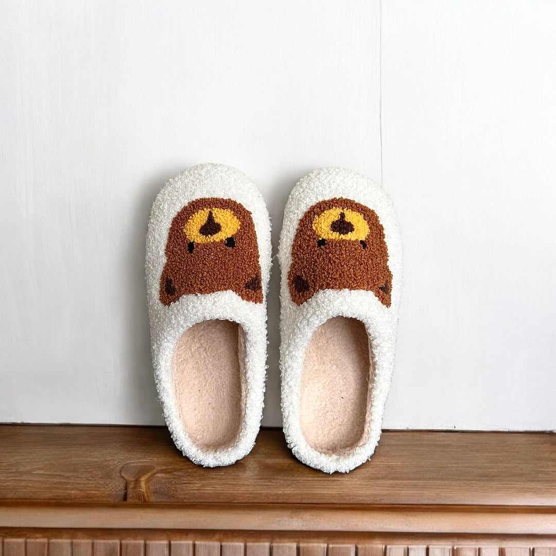 Snuggly Teddy Bear Slippers