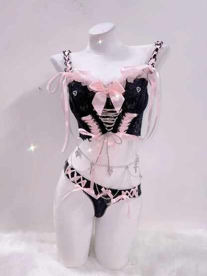 Bowknot v neck self tie ribbon cami top