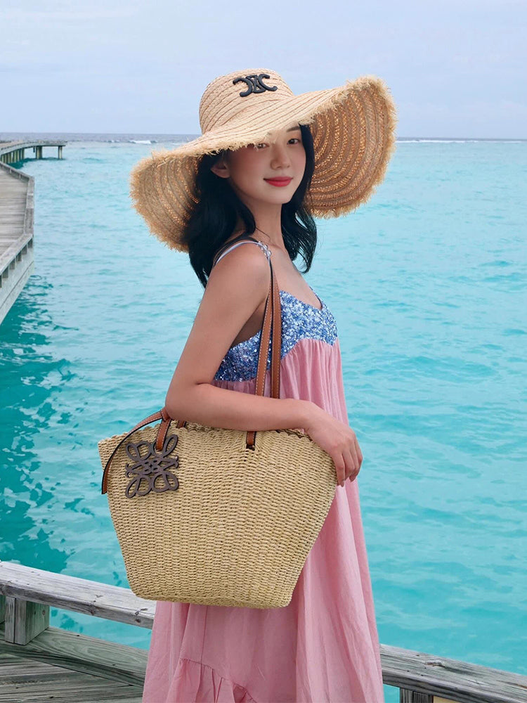 Pink Flowing Maxi Dress Dreamy Island Vacation Outfit