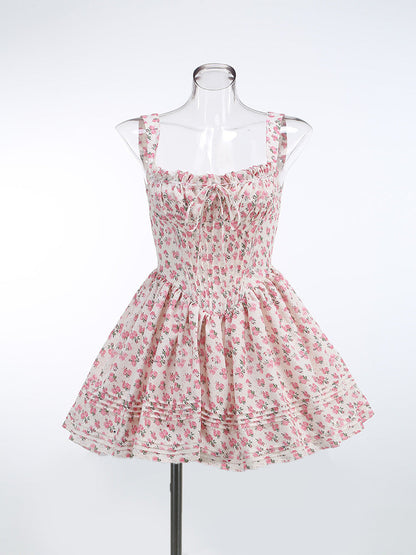 Pink Rose Babydoll Dress