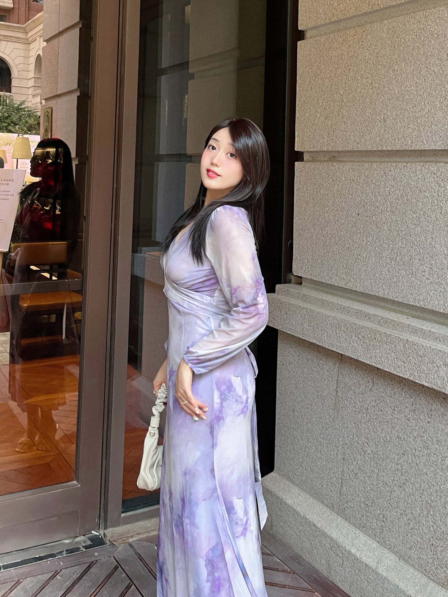 Plus Size French Purple  Resort Dress