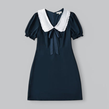 Polka Dot Mini Dress – Puff Sleeve Vintage Summer Dress for Women