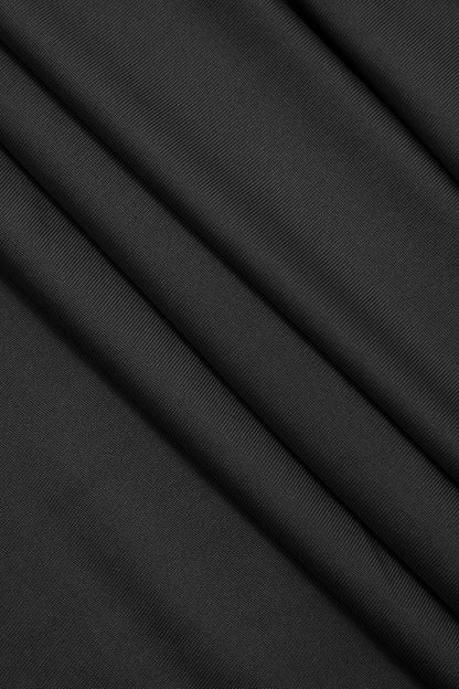 Presley Black Square Neck Long Sleeve Maxi Bodycon Dress