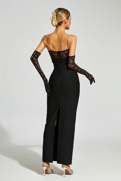 Pritt Black Off Shoulder Bandage Dress