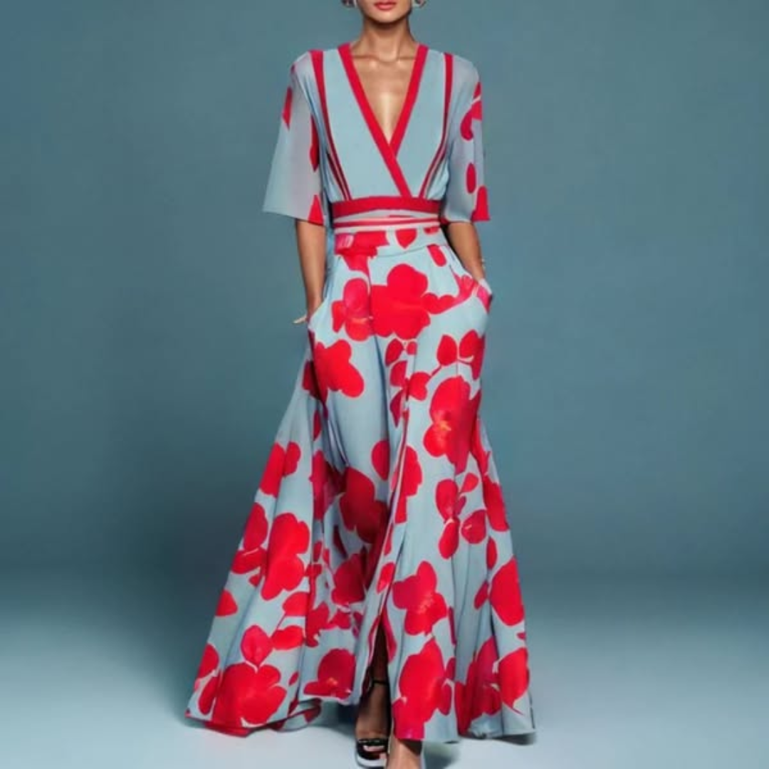 Emilia | V-Neck Maxi Dress