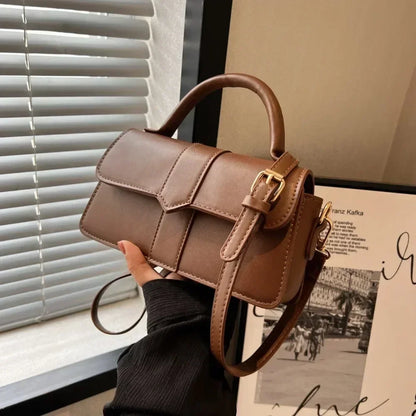 PU Leather Vintage Crossbody Underarm Satchel Women Handbag