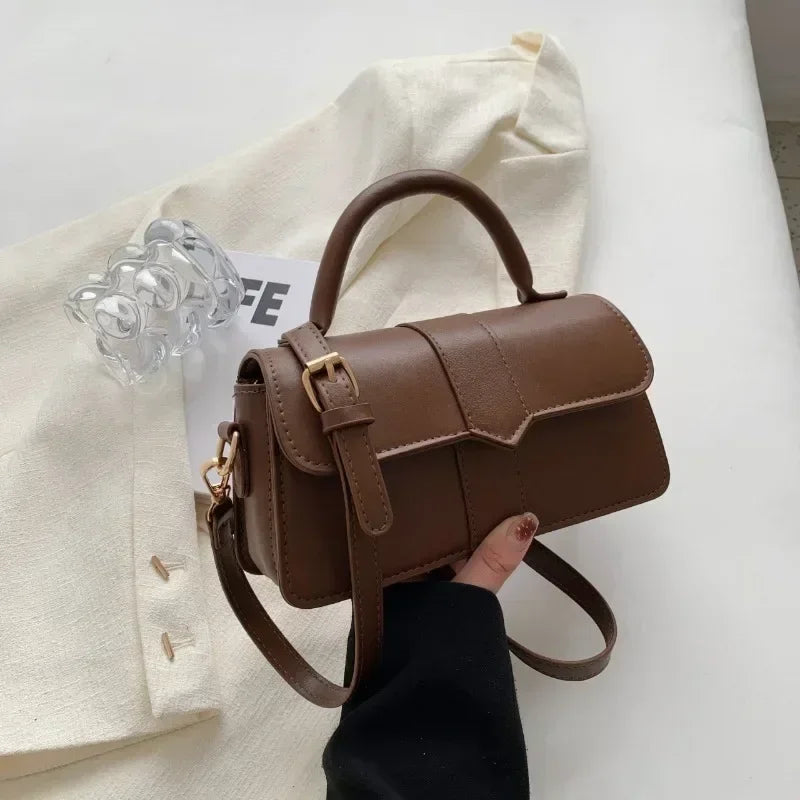 PU Leather Vintage Crossbody Underarm Satchel Women Handbag