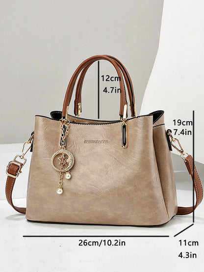 Pure Color Simple Senior Women's Crossbody Handbag