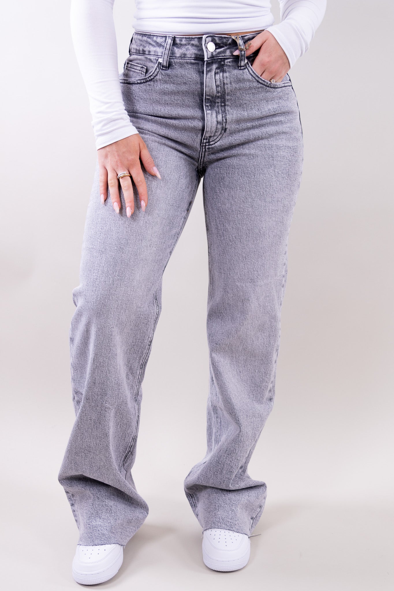 Leah Wide Leg Jeans - Stretch