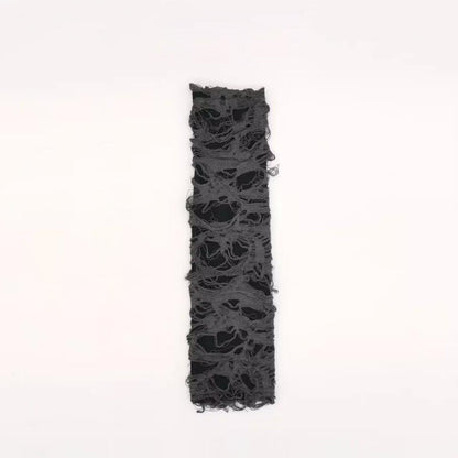 Hollow out solid patchwork gloves