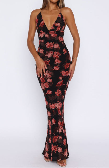 Angela Maxi Dress Terracotta Floral