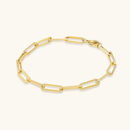 Radiant Gold Paperclip Bracelet