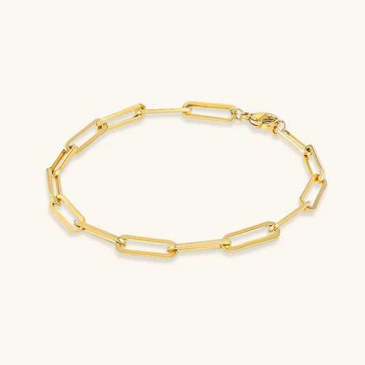 Radiant Gold Paperclip Bracelet