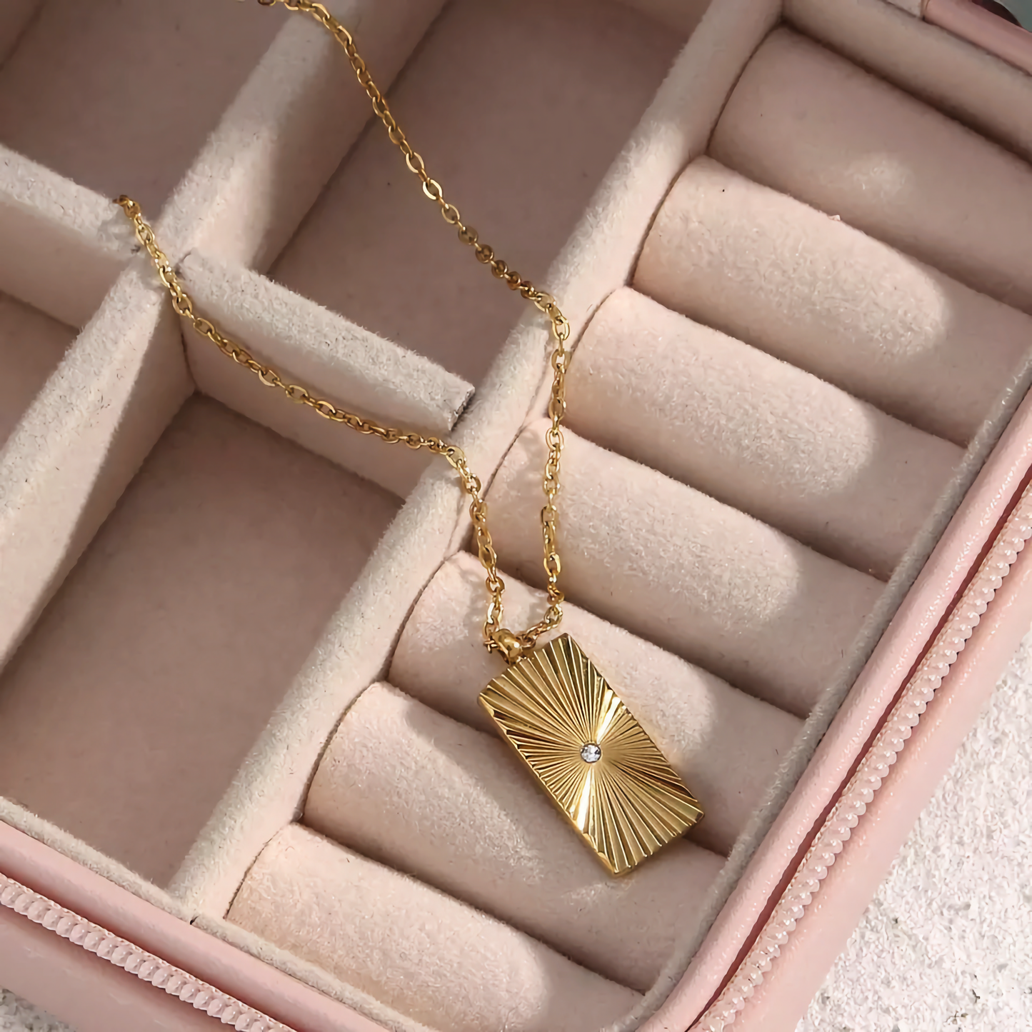 Radiant Horizon Gold Necklace