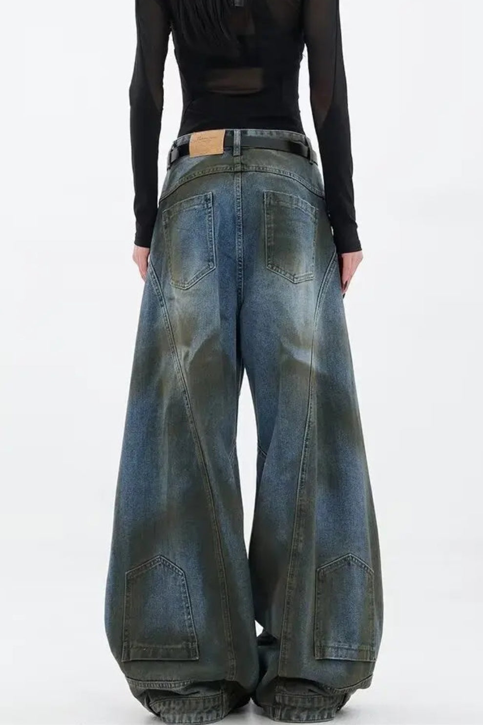 Raissa Deconstruct Torn Wide Jeans