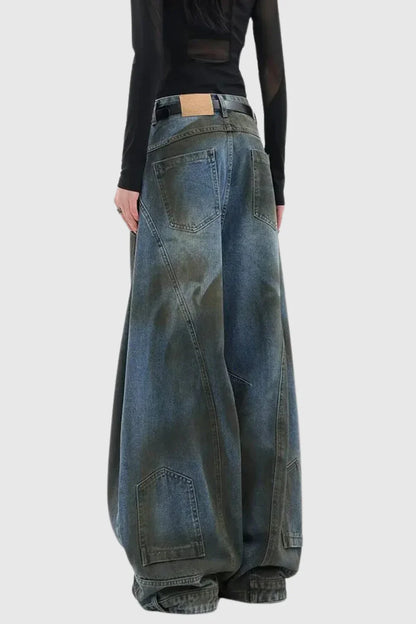 Raissa Deconstruct Torn Wide Jeans