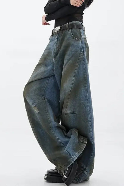 Raissa Deconstruct Torn Wide Jeans