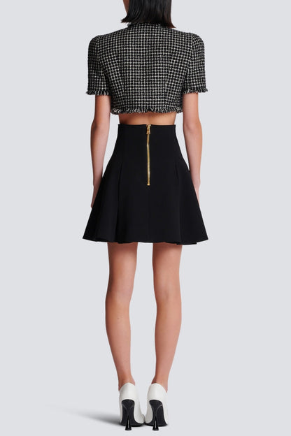 Rayne Gold Buttoned Mini Skirt
