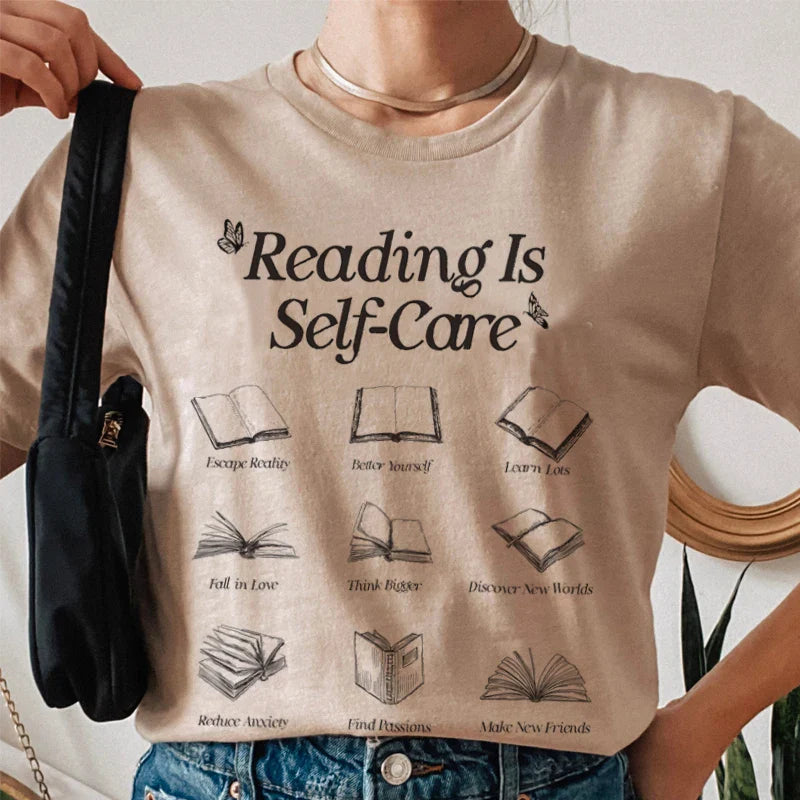 Reading Is Self-Care Bookworm T-shirt