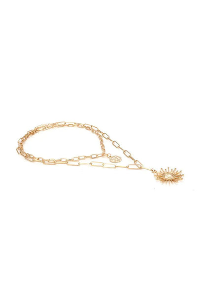 Reese Golden Sun Clavicle Necklace