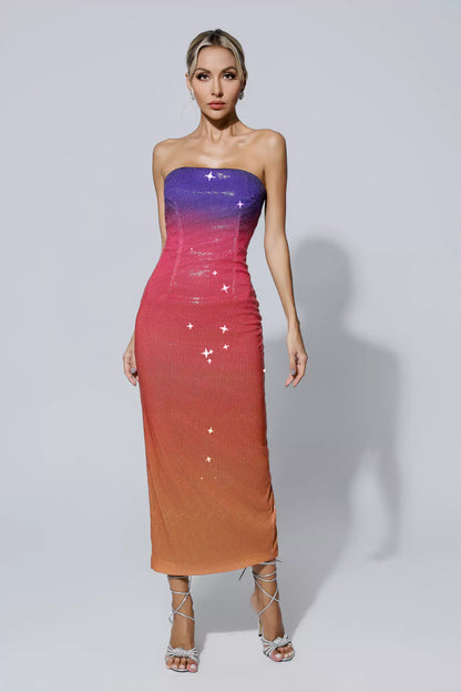 Regina Purple Sequin Bodycon Dress