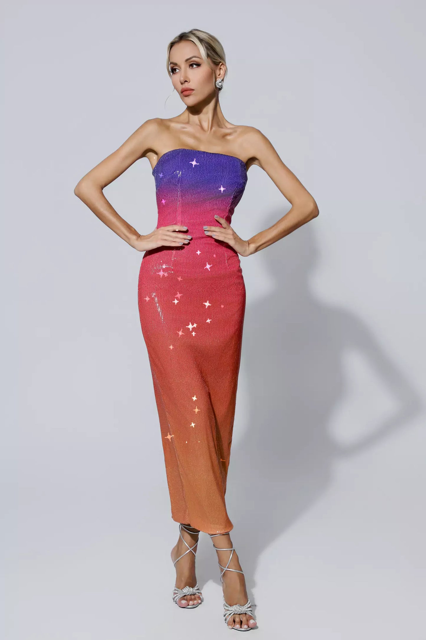 Regina Purple Sequin Bodycon Dress