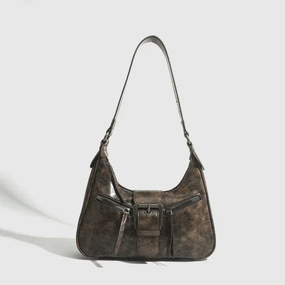 Retro Belt Design PU Leather Shoulder Bag