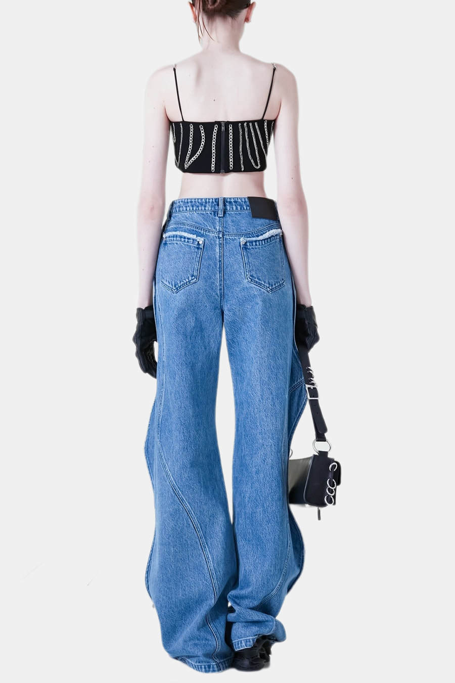 Rhea 3D Wave Deconstruction Jeans