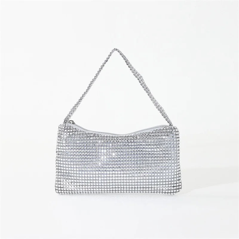 Bling Rhinestone Evening Purse Diamond Shoulder Wedding Party Clutch