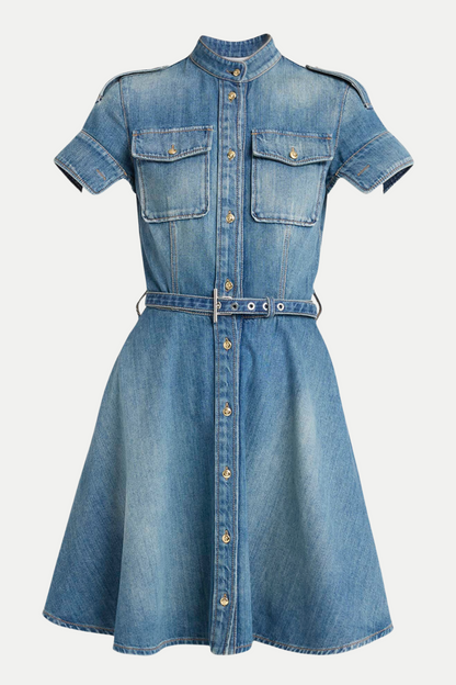 Rigby Belted Denim Mini Dress