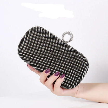 Gold Diamond Dinner Clutch Wristlet