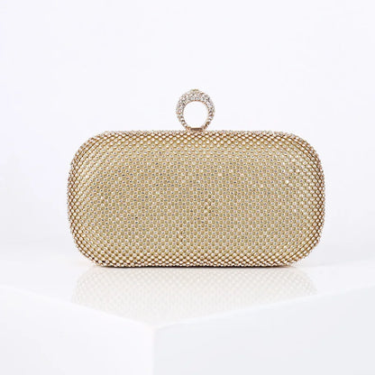 Gold Diamond Dinner Clutch Wristlet
