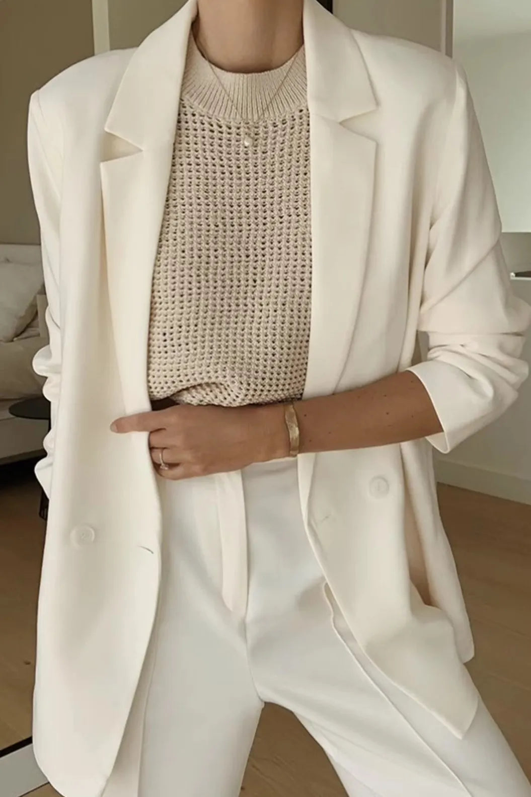 Rita Solid Knit Hollow Top