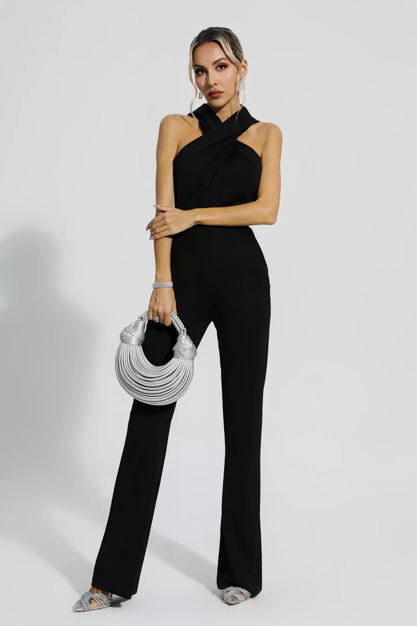 Romina Black Hooded Jumpsuit