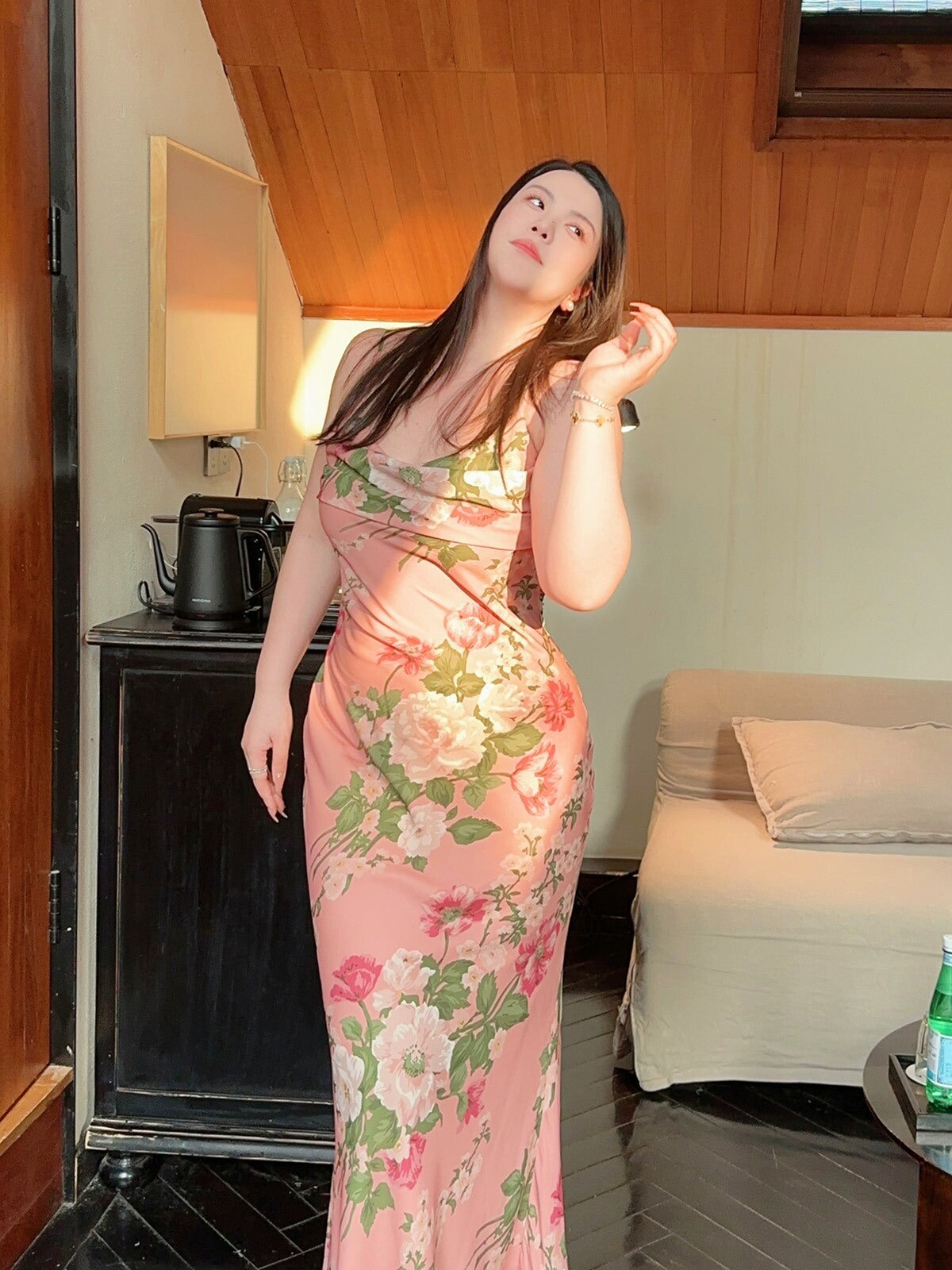 Rosy Romance Vacation Maxi Dress Plus-Size