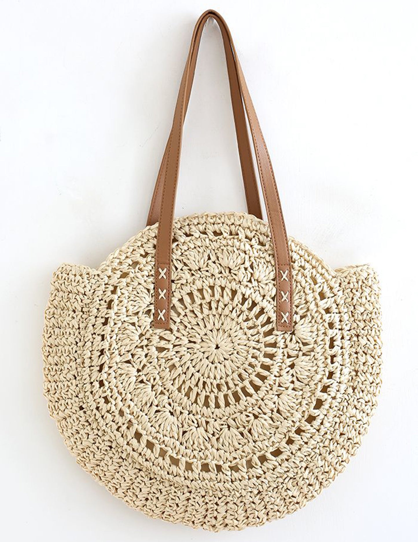 Round-Straw Tote Bag
