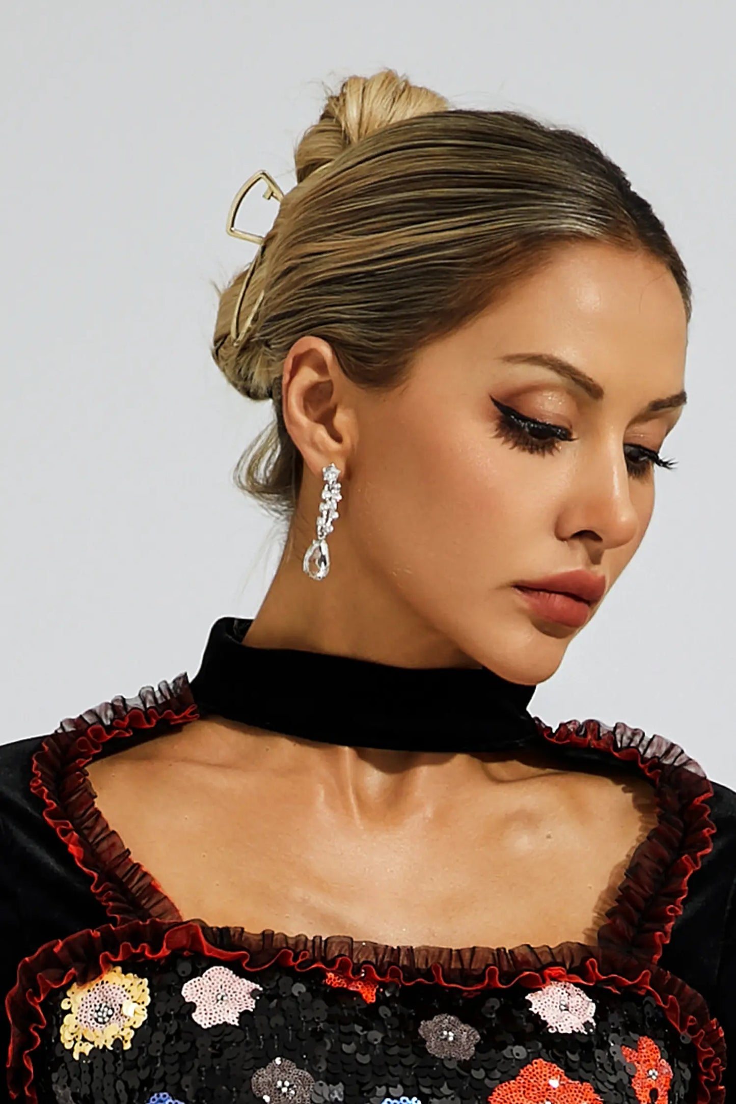 Rudolf Silver Crystal Earrings